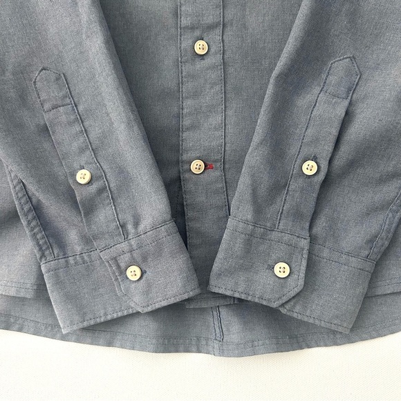 Western Rise Button Down Shirt Blouse Top Tech Travel Gorpcore Gray Size Medium - Picture 8 of 15